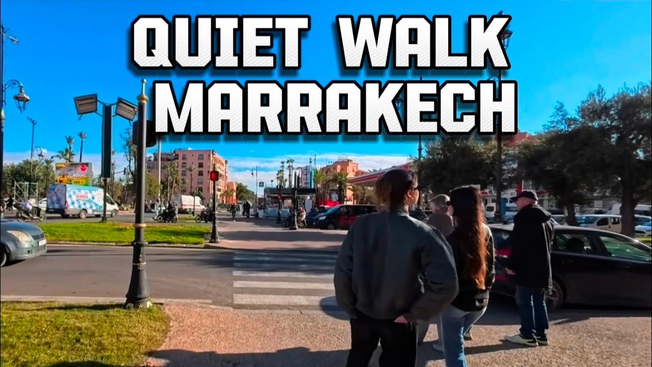 Calm POV Walk | Real Street Life & Natural City Sounds .4K MARRAKECH