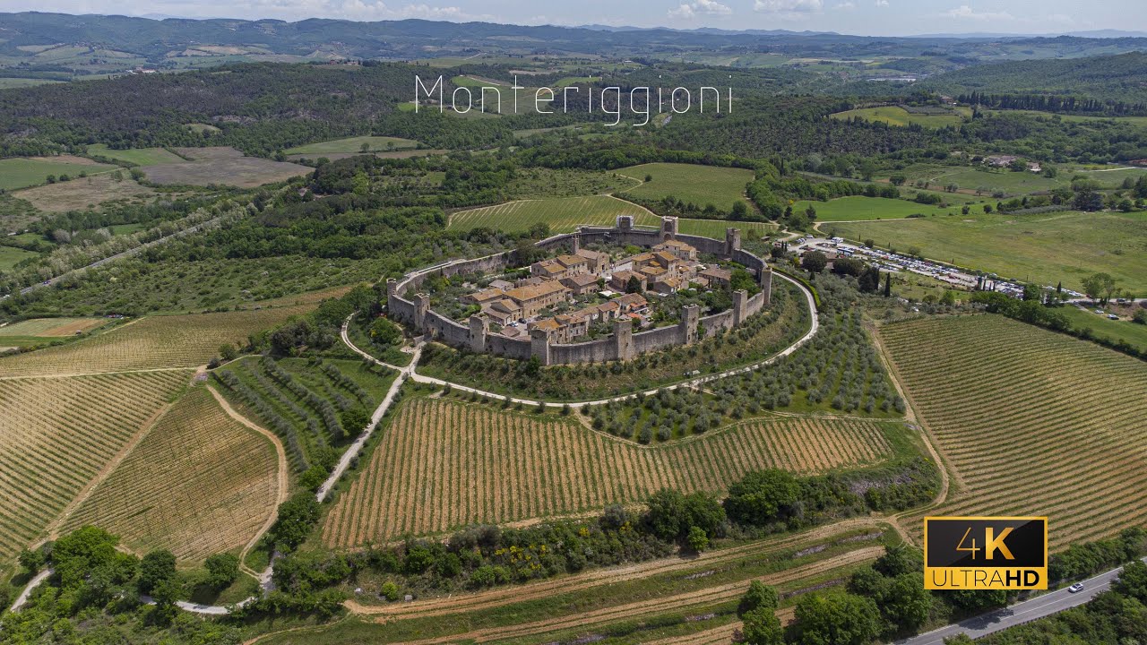 TERRE DI TOSCANA: Monteriggioni, 🇮🇹 Drone 4K 2022 | Siena, Tuscany, Italy