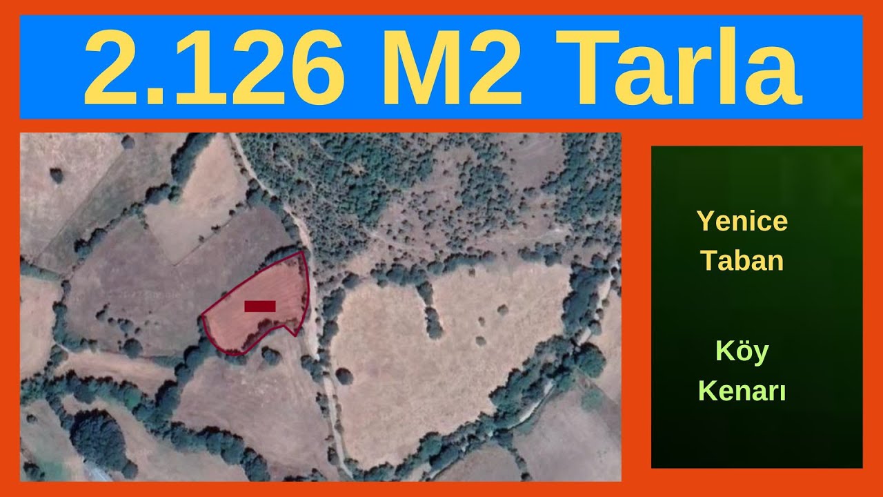 x Keşif Arazi  2.126 m2 Tarla Çanakkale Yenice Taban 1542-4 . 750.000