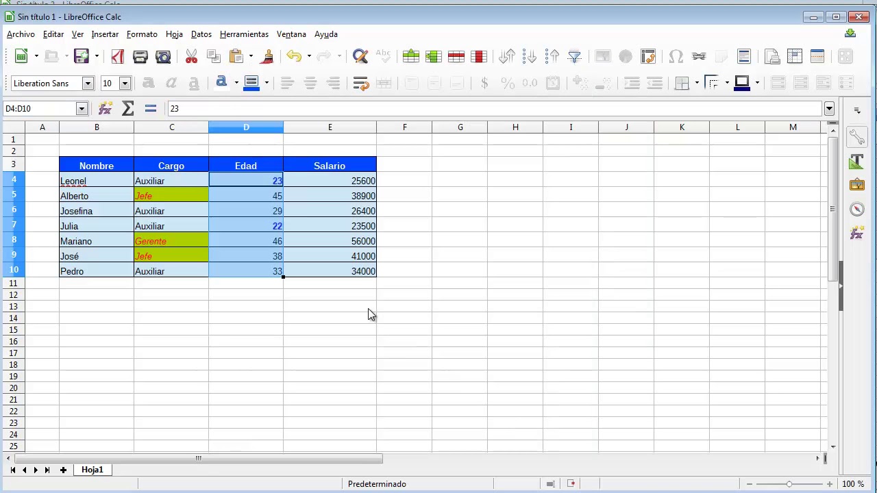 Formato Condicional utilizando LibreOffice Calc
