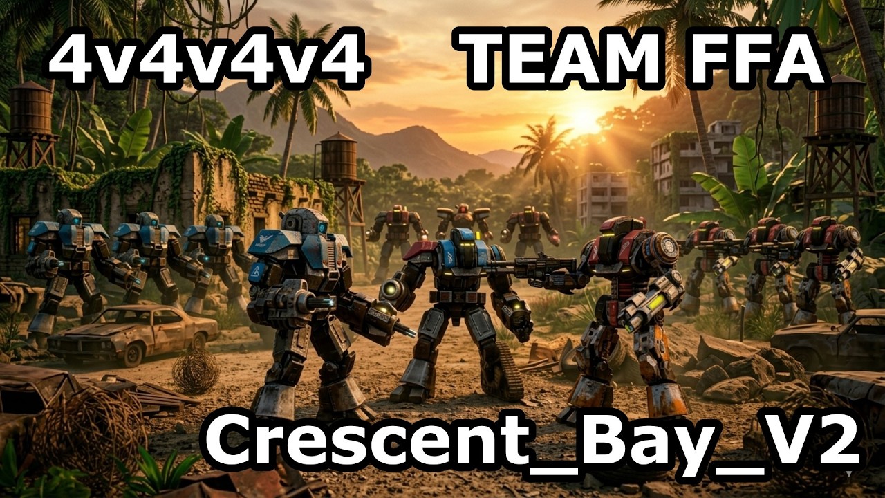 Holding the SuperMex | 4v4v4v4 Crescent Bay | Beyond All Reason | Better Strategy
