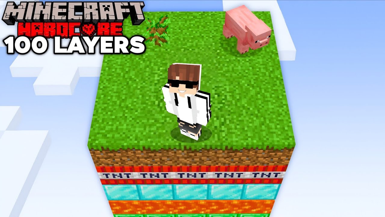 Minecraft But, I'm Trapped In a Random Layers 🤯 One Chunk...! 