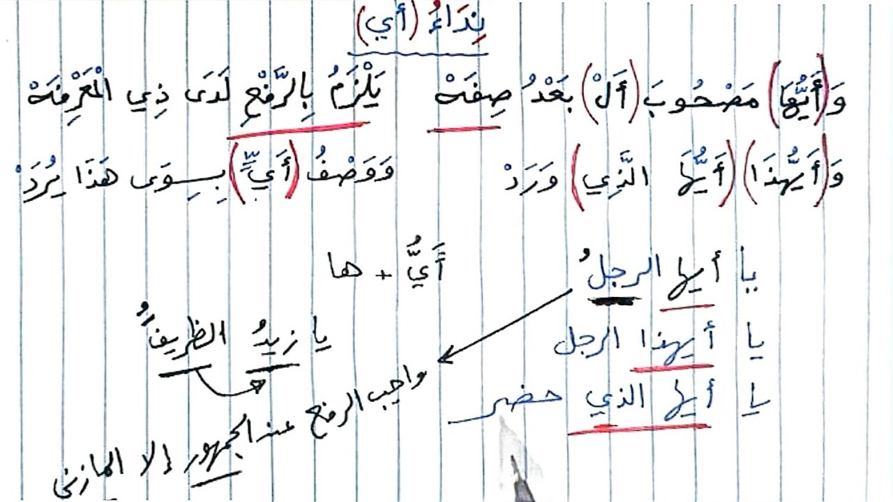 شرح ألفية ابن مالك - 204 - نداء أي واسم الإشارة