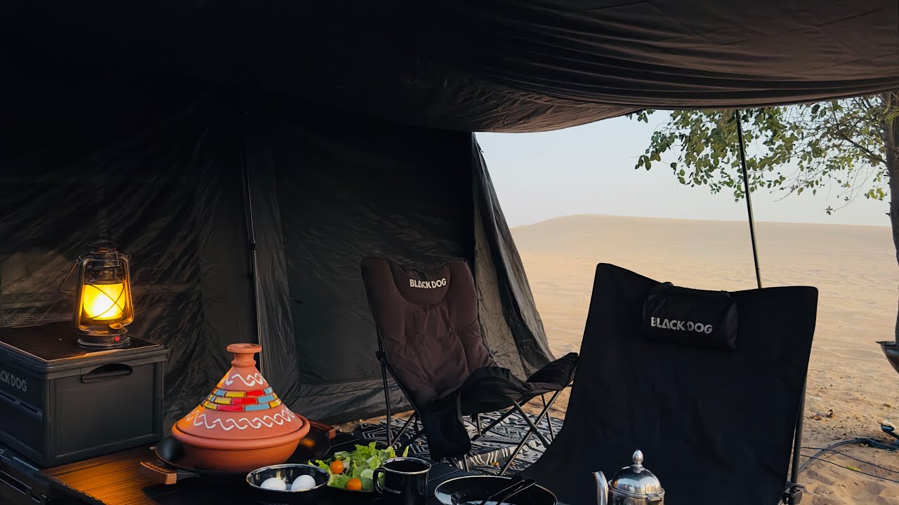 Ramadan Family Camping ⛺️ with Moroccan Tajin for Iftar at Al Qudra Desert 🏜️ 