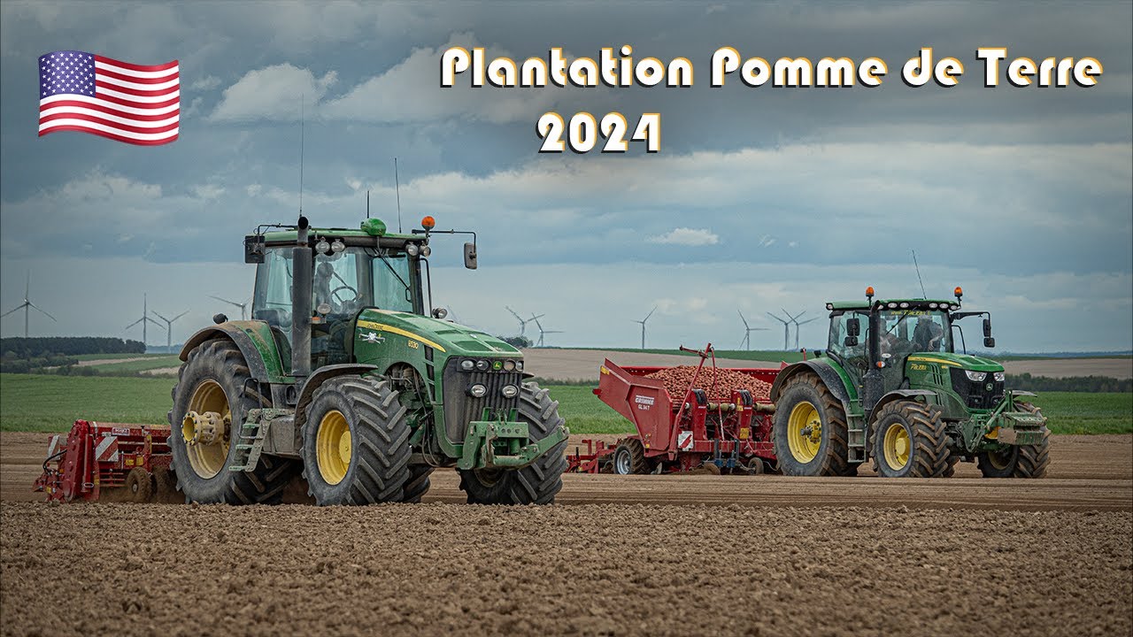 🥔 Plantation de pommes de terres dans la marne full John Deere 🇺🇲