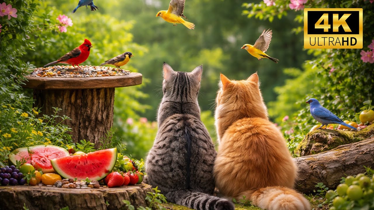 Ultimate TV for Cats & Dogs 🐾 Relaxing Birds & Nature | 4K