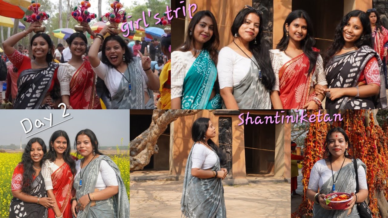 Girl's Trip to Shantiniketan 🌻 | Day 2 | Vlog | ShibangiSarkar | Sonajhuri Haat | Rabindra Bhaban | 
