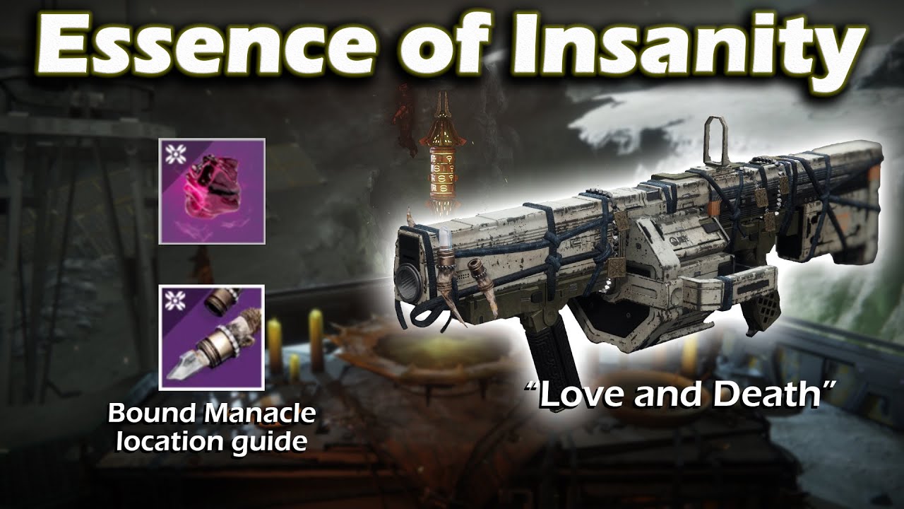 Destiny 2 Shadowkeep - Essence of Insanity - Bound Manacle Location - Love and Death Guide