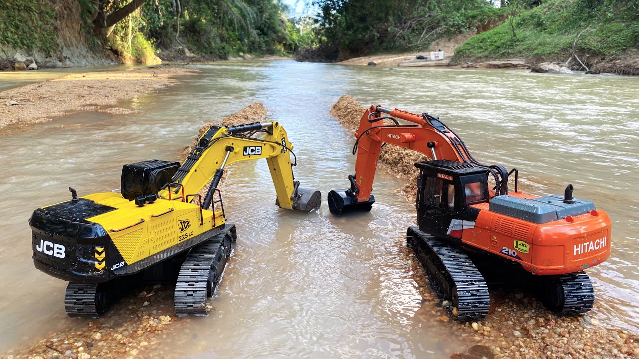 Strong Scale 1/16 : RC Excavator JCB & HITACHI Making New Estaury Remastered
