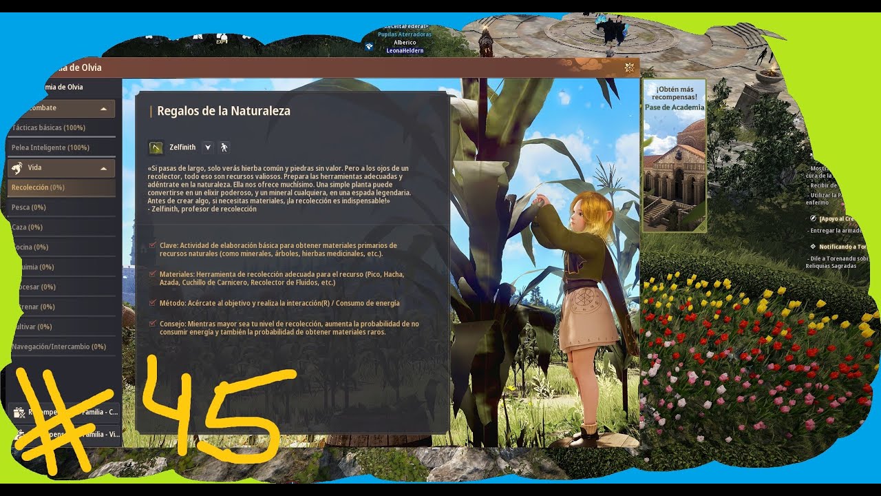 45# Black Desert!! Evento, Academia de Olvia. La mejor mision , Recolecta Alientos de hada. cuek!!!
