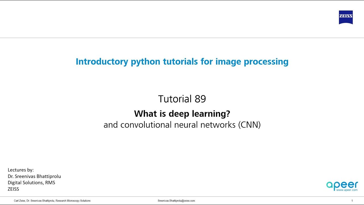 Tutorial 89 - What is deep learning and convolutional neural networks (CNN)?