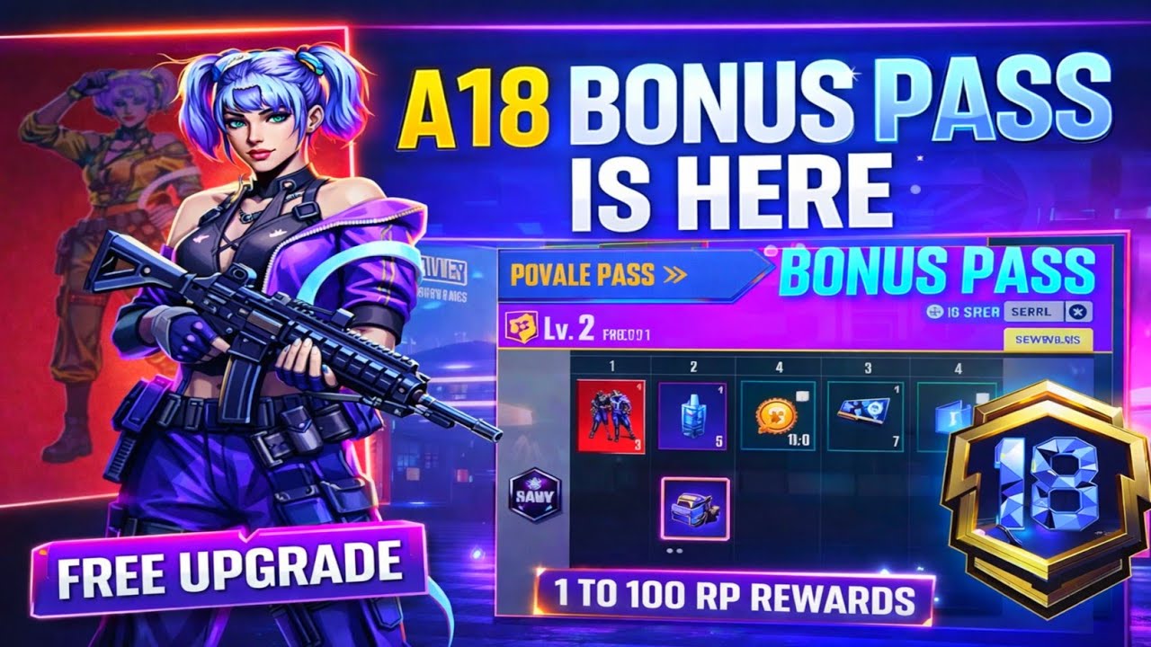 😍A18 BONUS PASS REWARDS IN PUBG MOBILE | A18 1 TO 100 RP REWARDS | ROYAL PASS FULL REWARDS