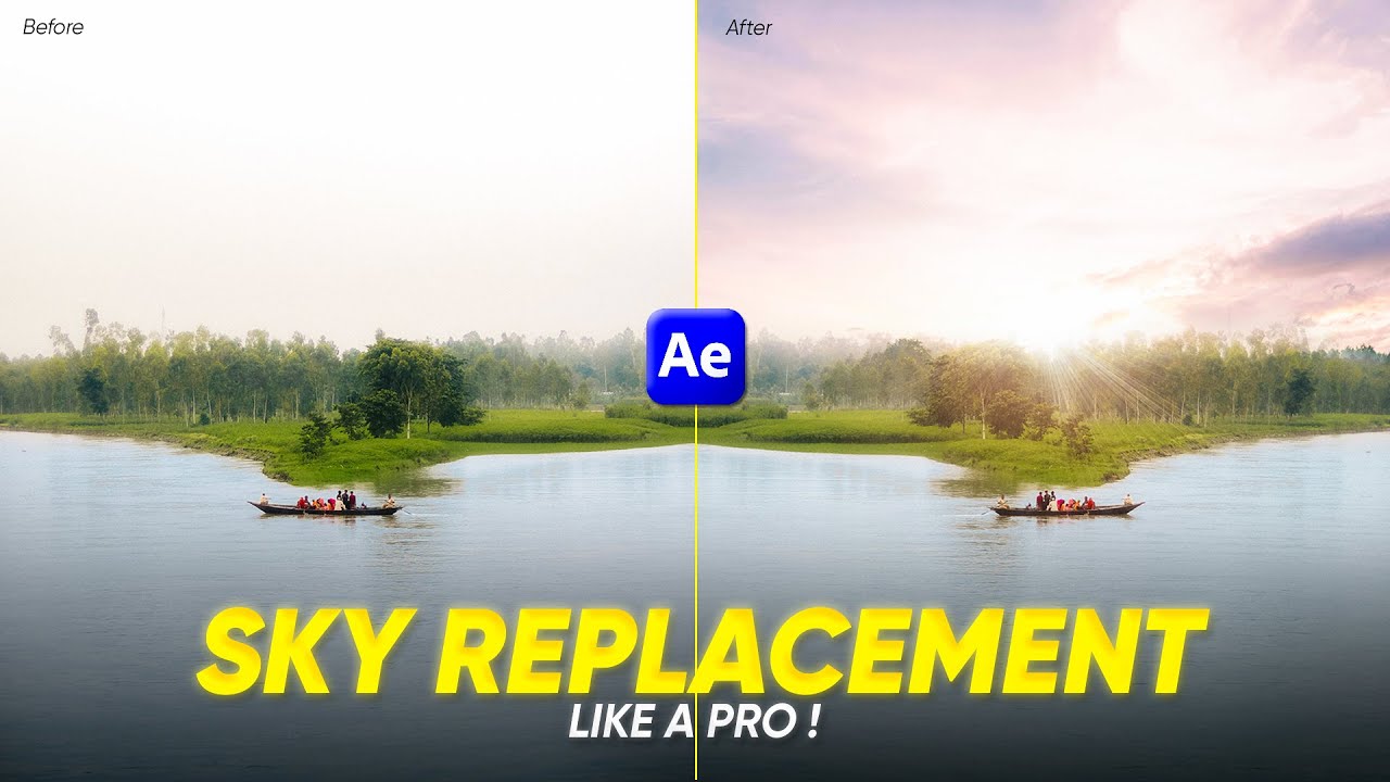 Replace Sky Like a Pro! Advanced After Effects Tutorial + AEJuice Pack