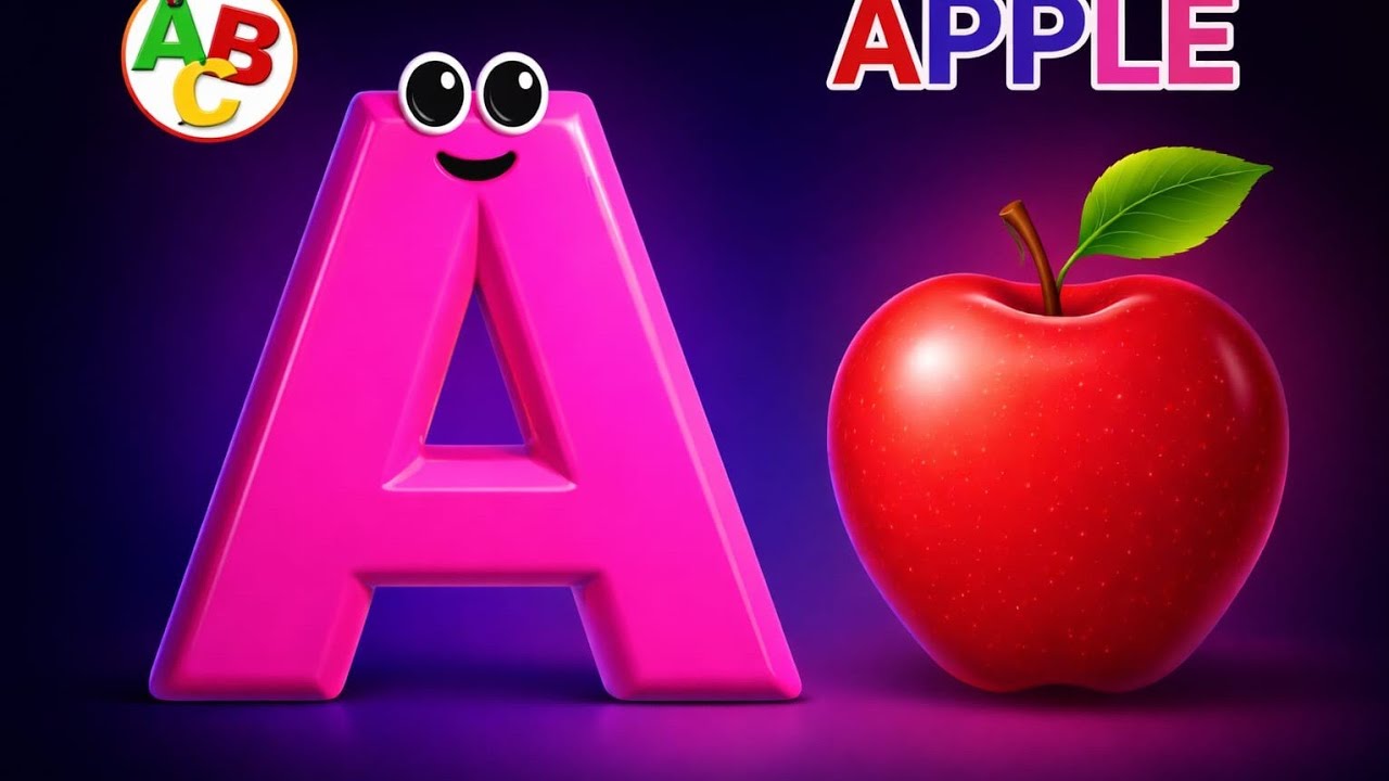 Phonics Song 2 with TWO Words in 3D - A For Apple🍎🍏- ABC Alphabet Songs for kids #newvideo #abcd