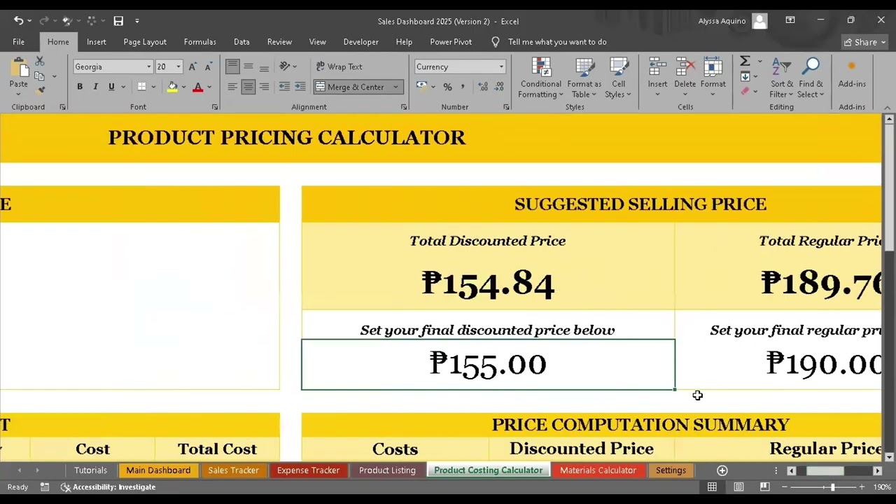 How to Use the Product Pricing Calculator