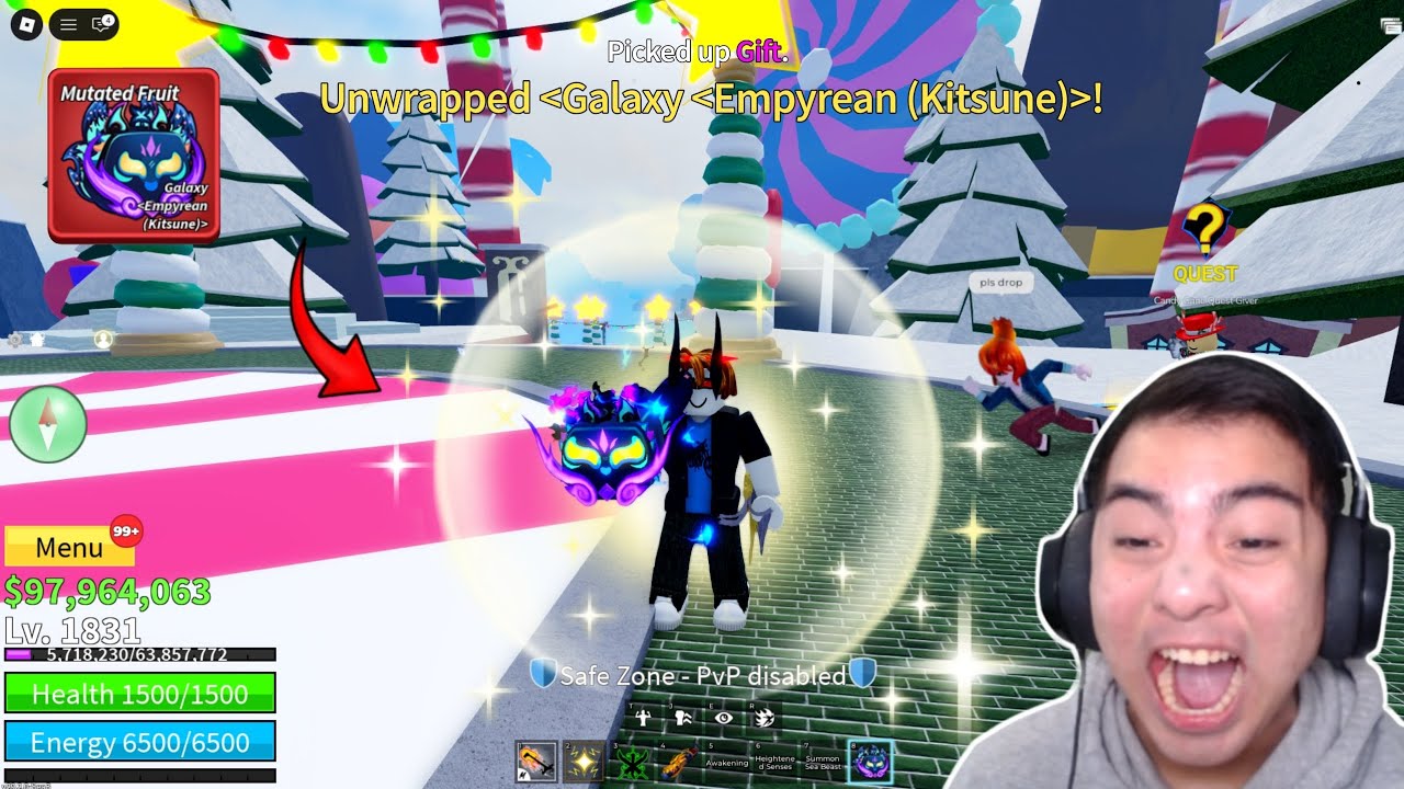 OMG! My Luckiest CHRISTMAS UPDATE Day Ever In Blox Fruits..! 🎁
