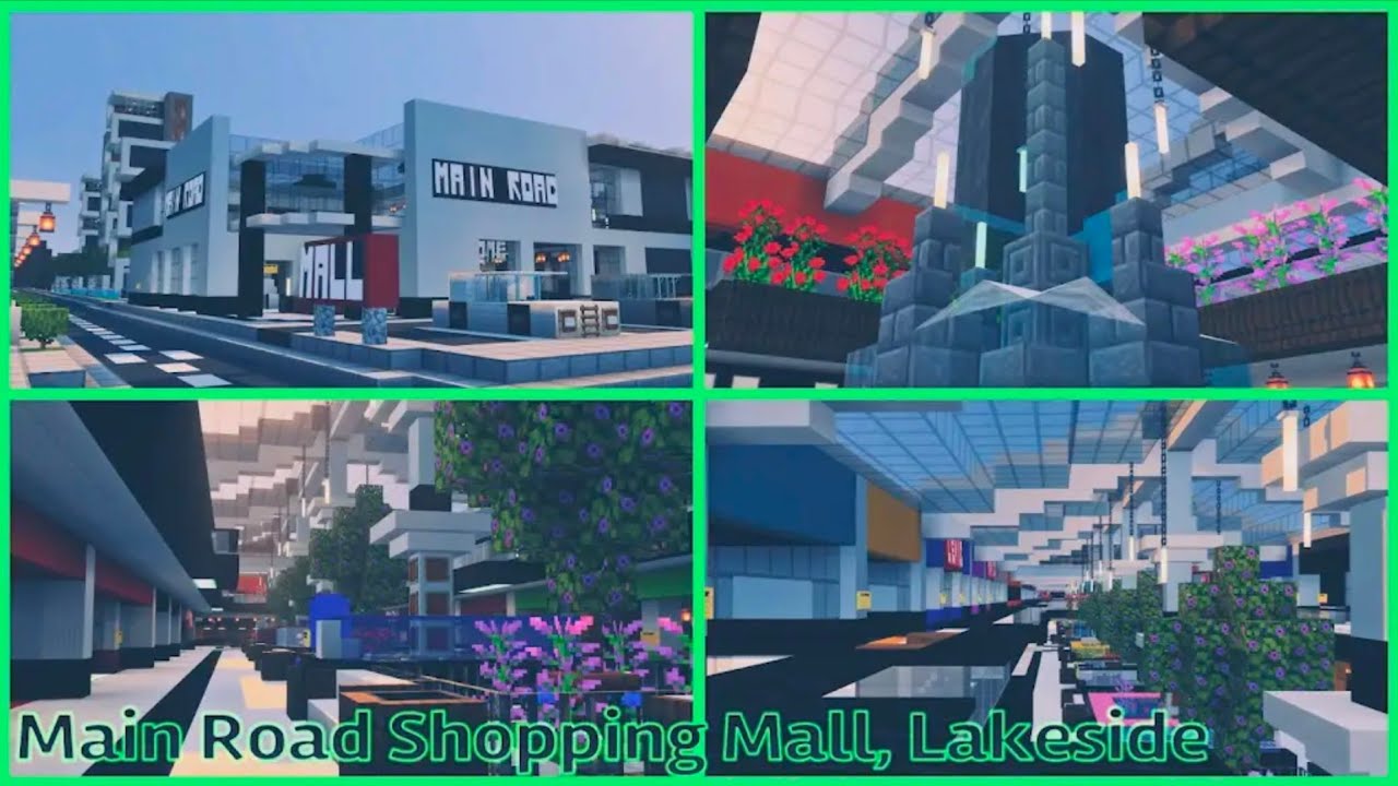 Minecraft Mall Tour - Lakeside's Main Road Shopping Mall