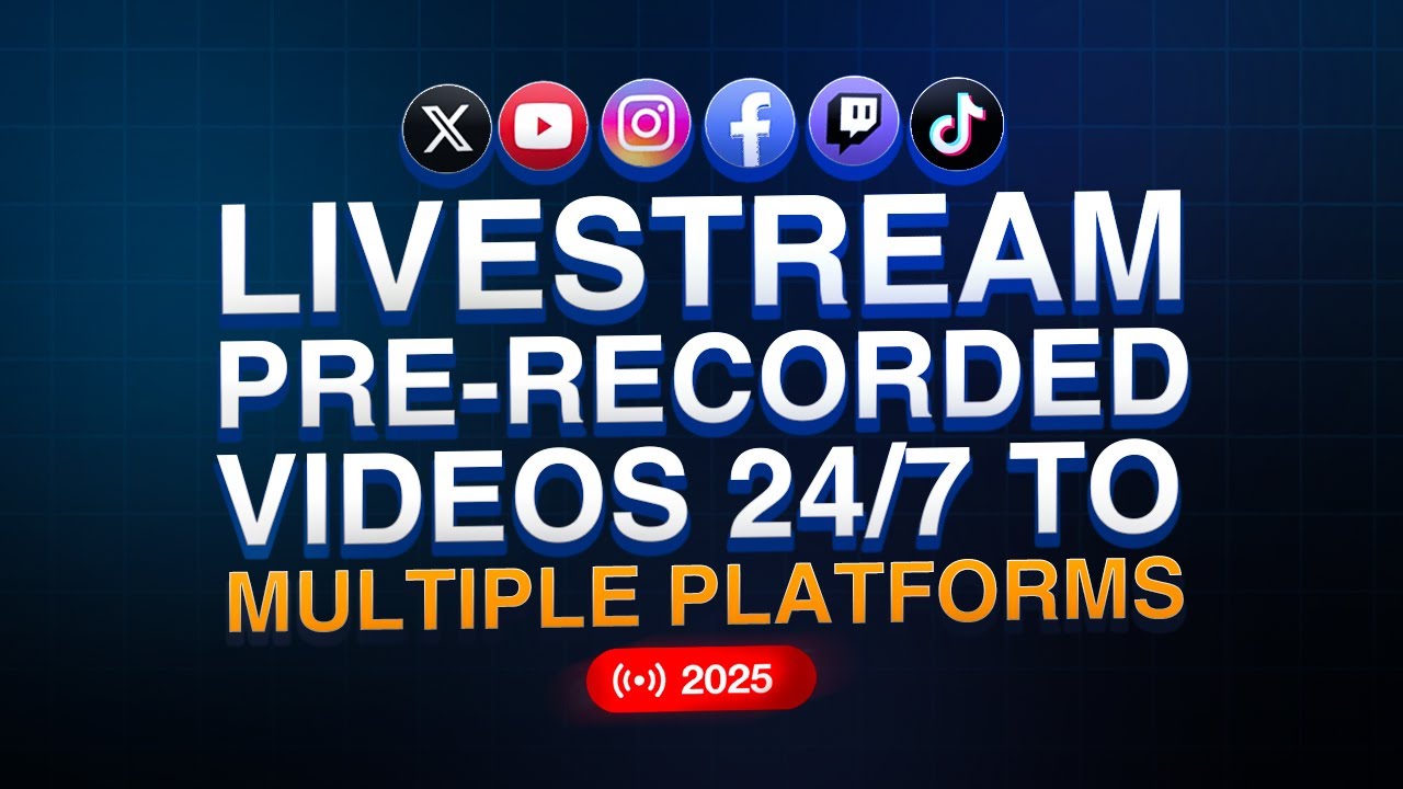 How to 24/7 Livestream Pre-Recorded Videos to Multiple Platforms | OneStream Live Tutorial