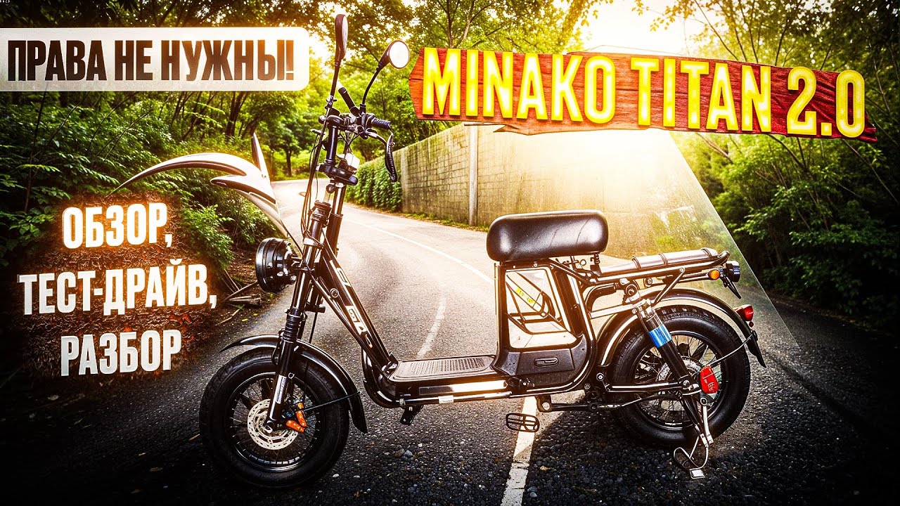 Электровелосипед Minako Titan 2.0 –мощь и выносливость! Обзор, тест-драйв, замер максималки, разбор