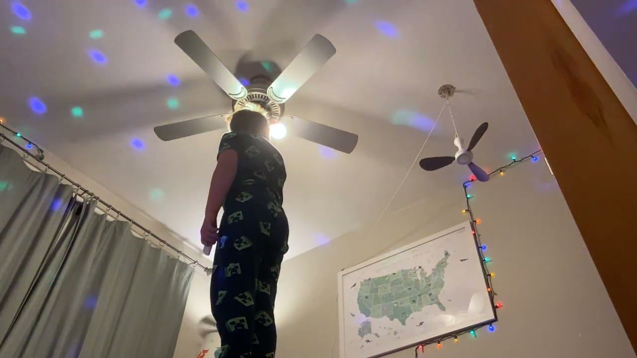 Ceiling fans with special lights on all speeds using pull chain and remote