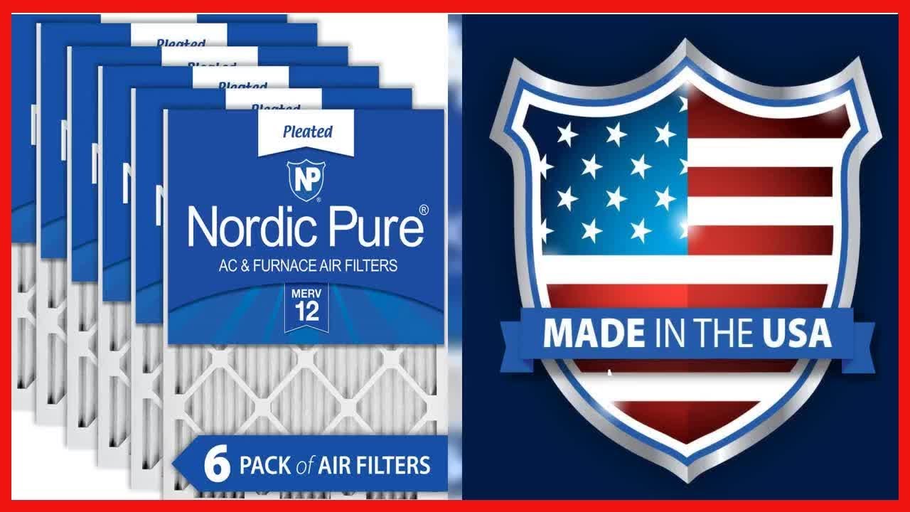 Nordic Pure 18x24x1 MERV 12 Pleated AC Furnace Air Filters 6 Pack