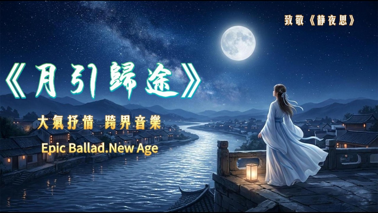 【空灵治韵】《月引归途》| 当新世纪音乐遇见唐诗，听见跨越千年的白色月光 (Epic New Age Ballad)