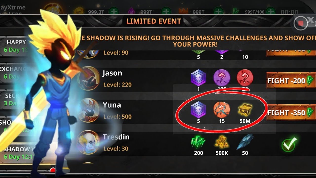 Stickman Legends Limited Event | 50 Million Coins Battle!