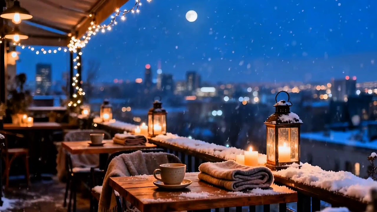 Midnight City Jazz Winter | Relaxing Piano Instrumental for Sleep & Focus