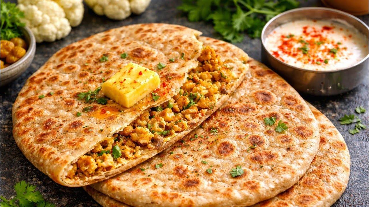 Gobhi Paratha | Indian Style Cauliflower Bread | Stuffed Bread | Stuffed Paratha Recipe
