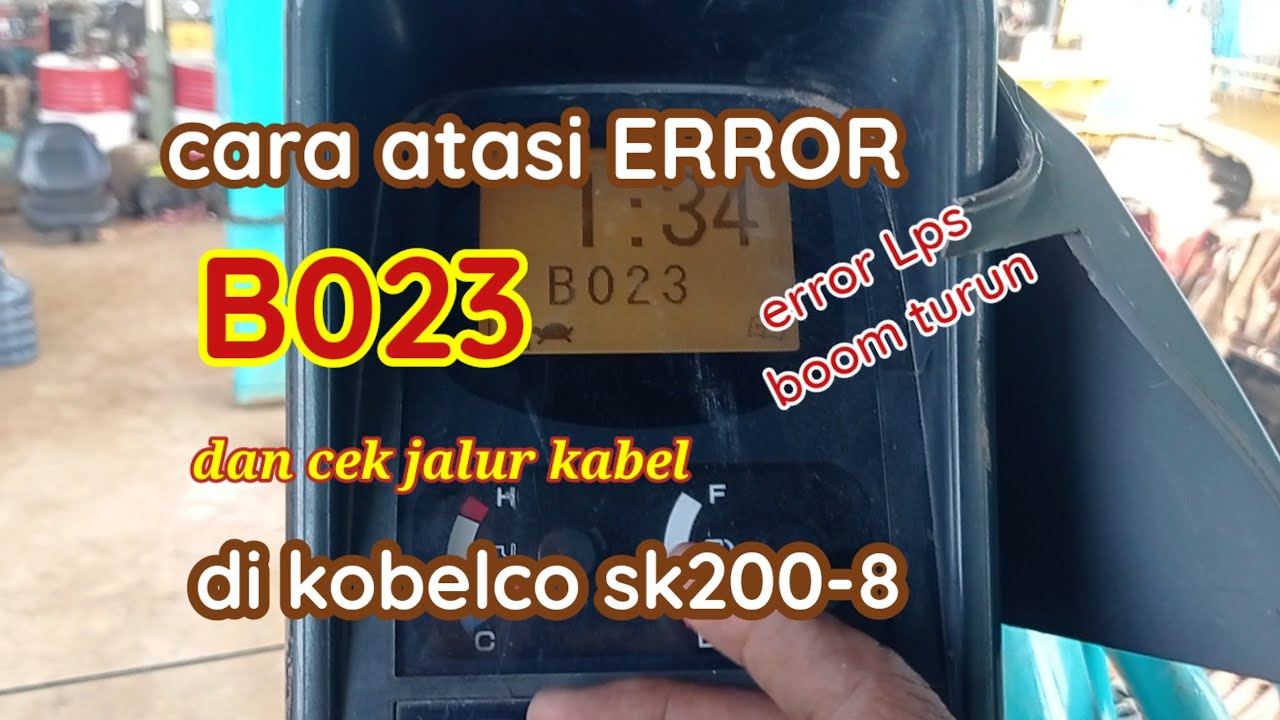 Boom turun lemah, cek jalur kabel  ERROR B023.kobekco sk200-8 @JeryMechanics