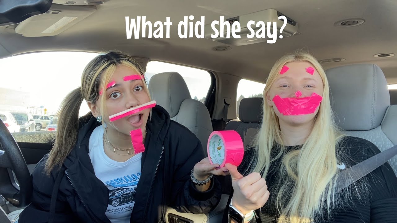 What did she say? Duct tape challenge!! …We started crying