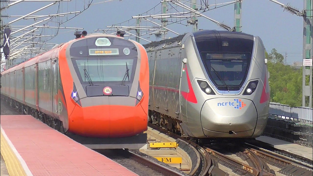 160 kmph Namo Bharat RRTS v/s 20 Coach Vande Bharat Exp at 130 kmph: Fast Modern Trains of India