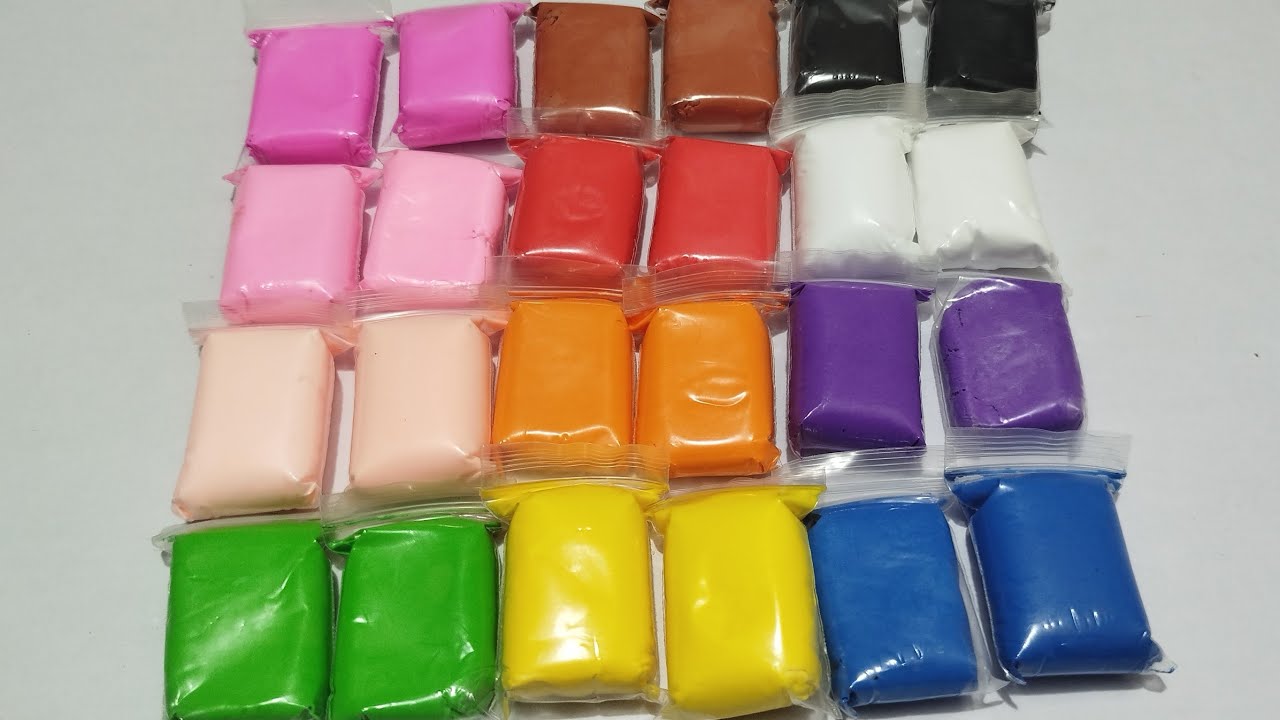 Opening 28 Clay Colors with Glitter ✨ Satisfying Clay Mixing | Relaxing Slime ASMR