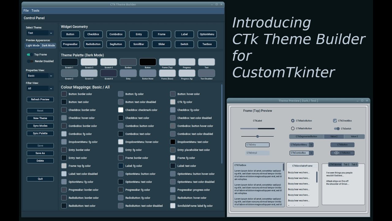 An Introduction to CTk Theme Builder for CustomTkinter