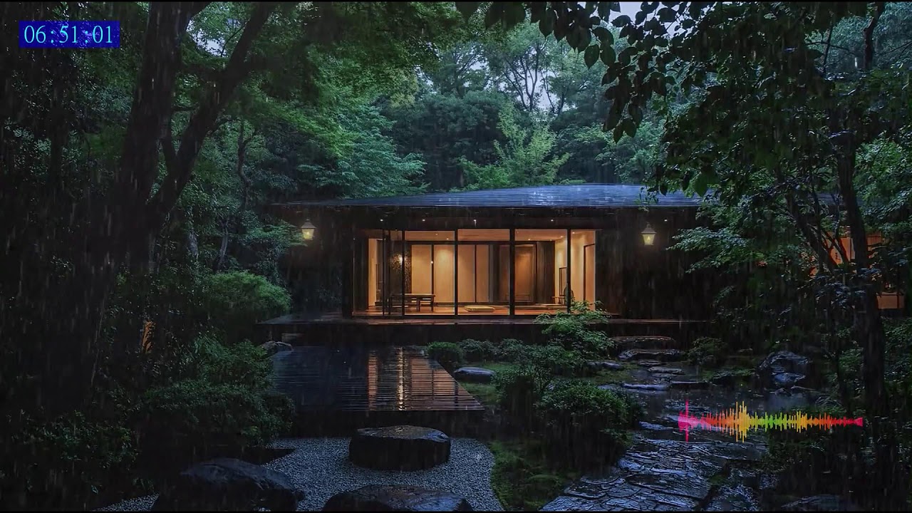 Deep Sleep Therapy with Heavy Rain and Soft Thunder Guiding the Mind into Tranquil Sleep