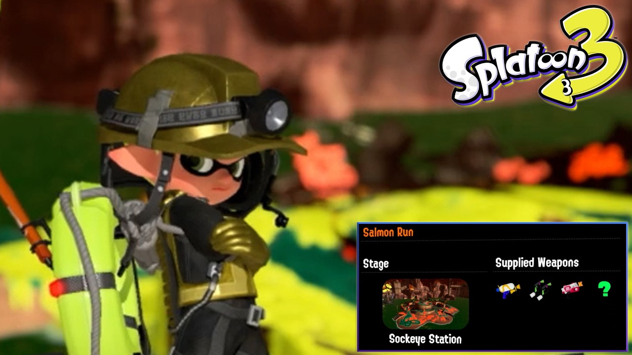 Salmon Run Gameplay: One Random Weapon on Sockeye 2 | Splatoon 3