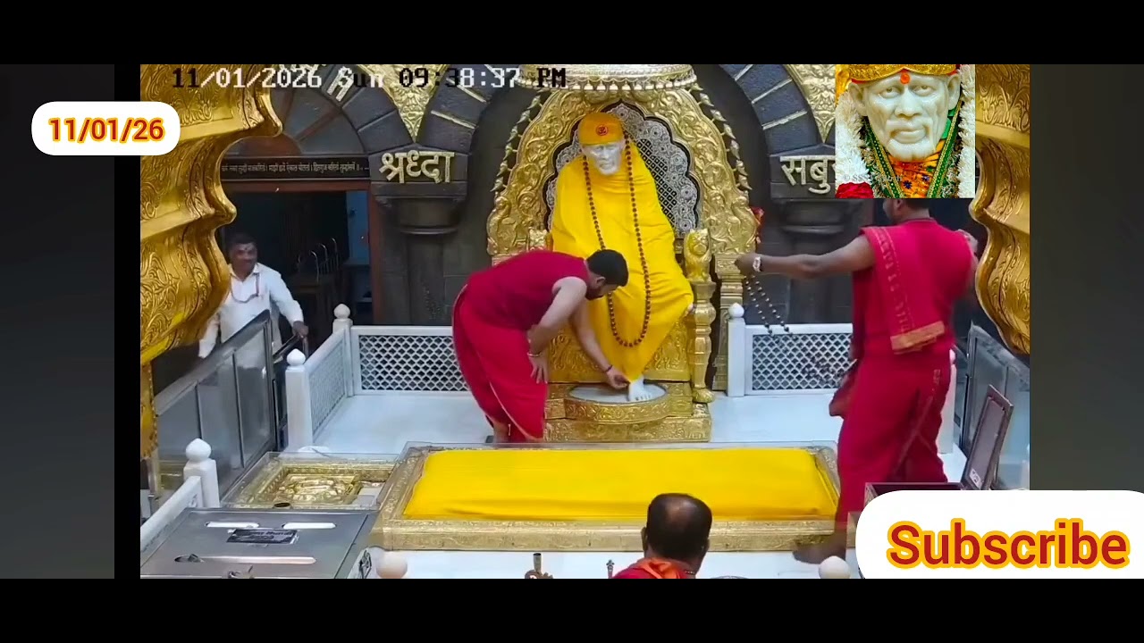 Sai Baba Darshan Live Sej Arati 11/01/26