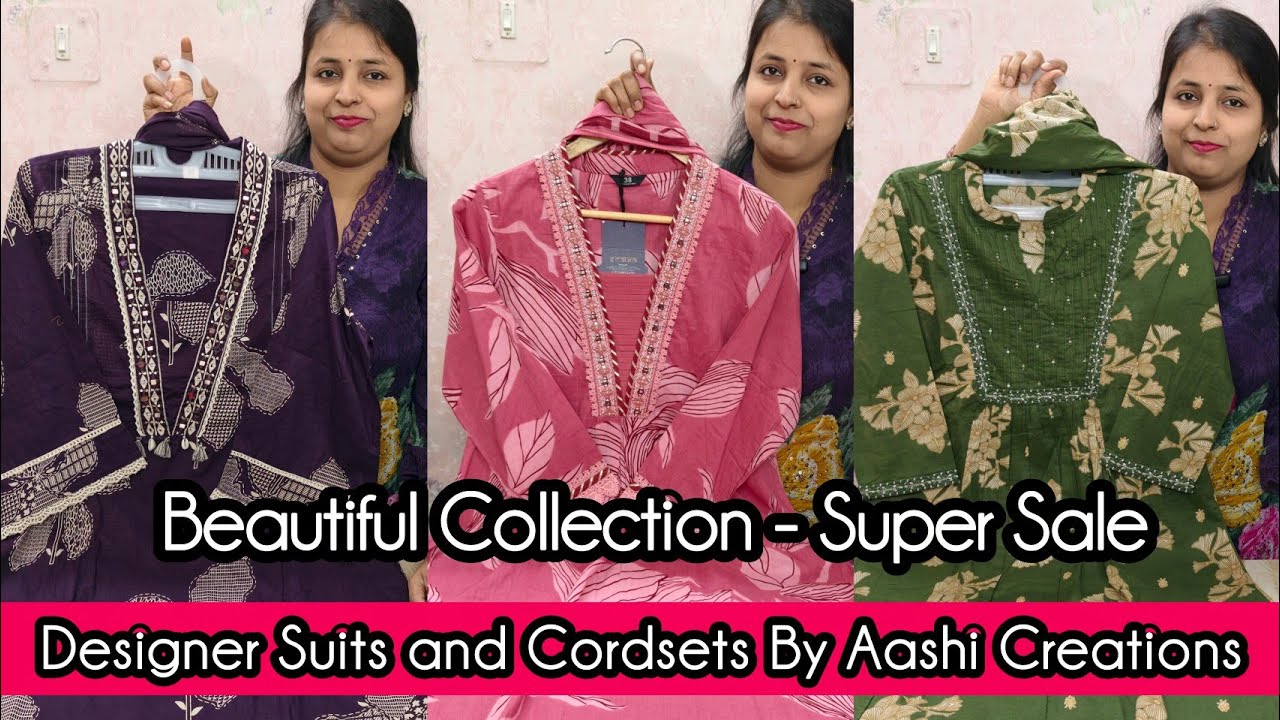 😍Super Sale Of Designer and Cotton Suits By Aashi Creations Delhi - Free Shipping 😍