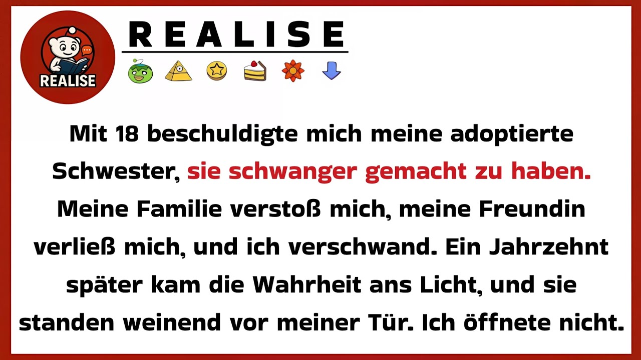 Mit 18 beschuldigte mich meine adoptierte Schwester, sie schwanger gemacht zu haben. Meine Familie