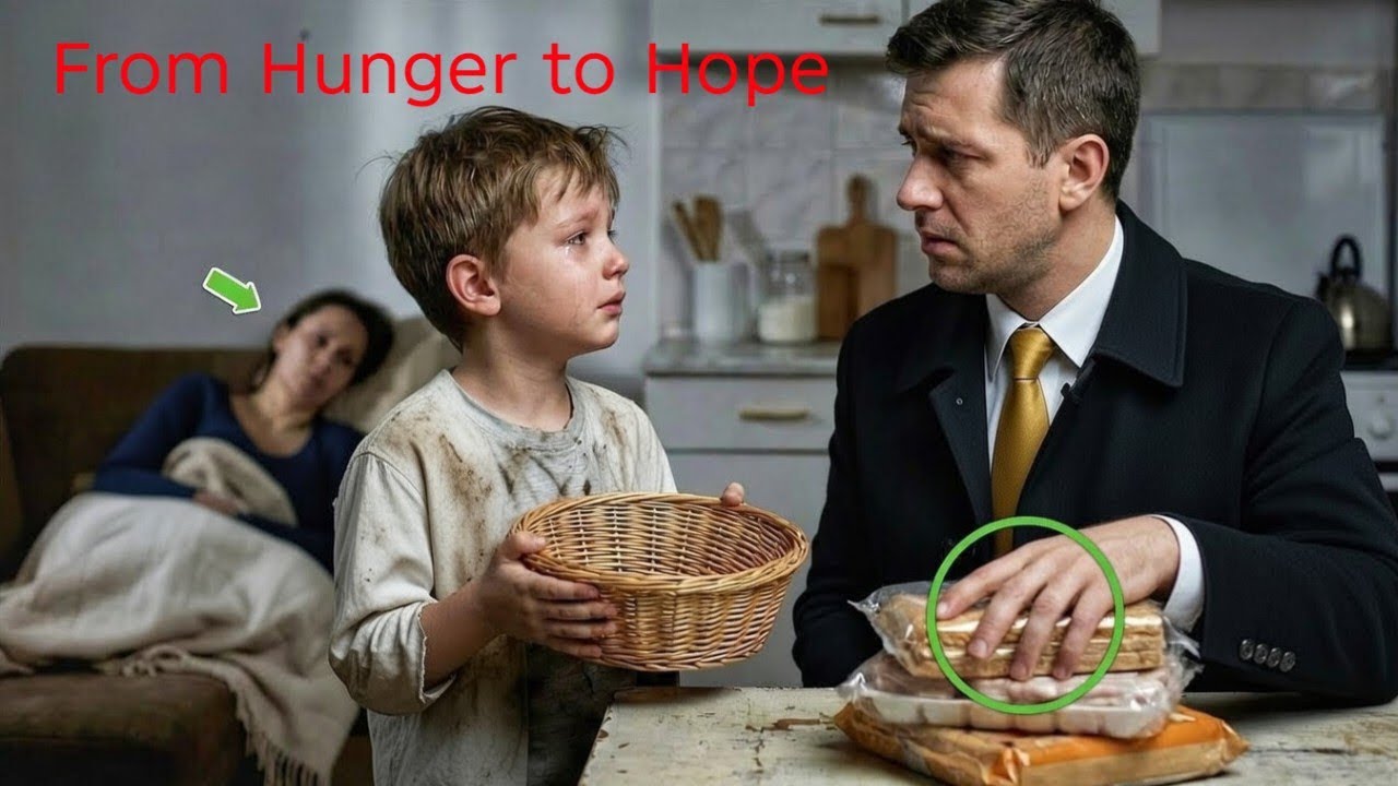 “Please Don’t Take Our Food… My Mom Is Sick,” Pleaded the Boy to the Single Dad CEO 💔