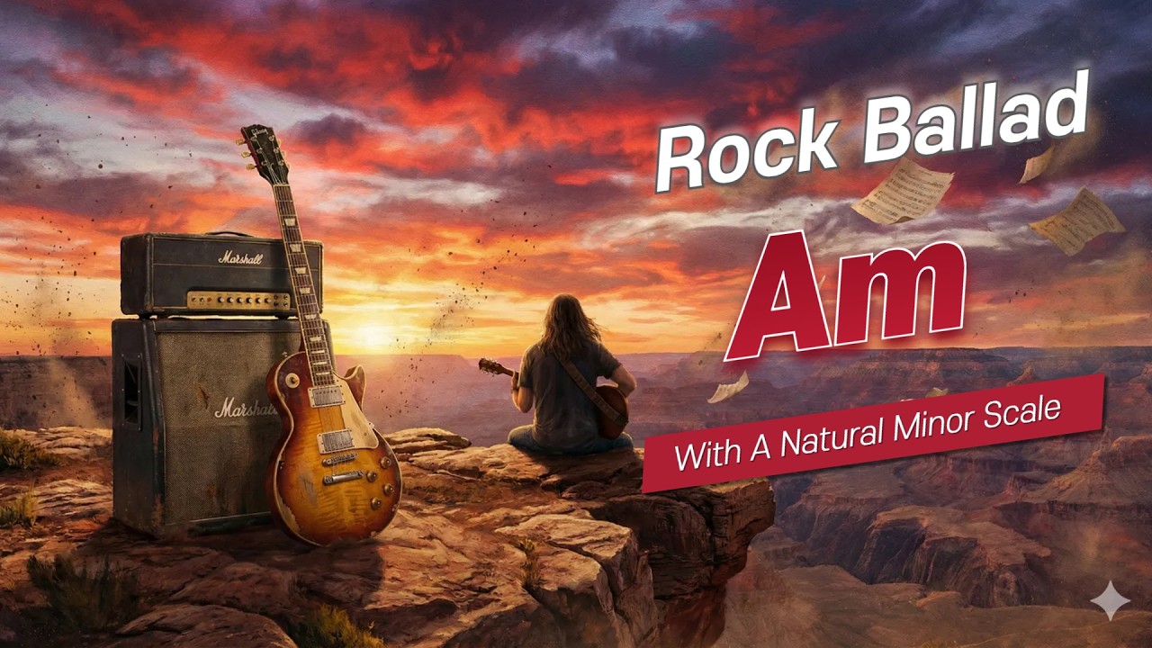 The Most Beautiful Chord Progression for Guitar | Am Rock Ballad Backing Track