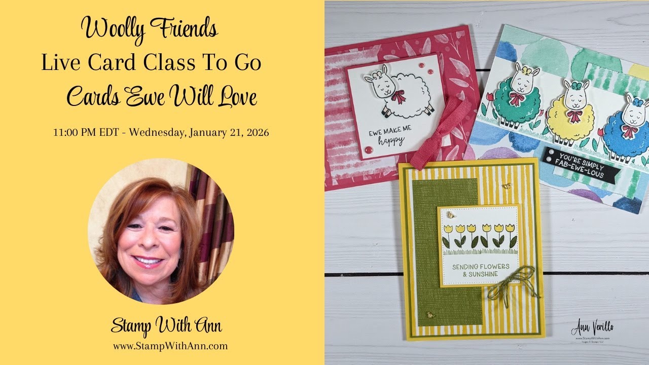 🔴 LIVE: Stampin’ Up! NEW Woolly Friends Bundle – Come Craft With Me!