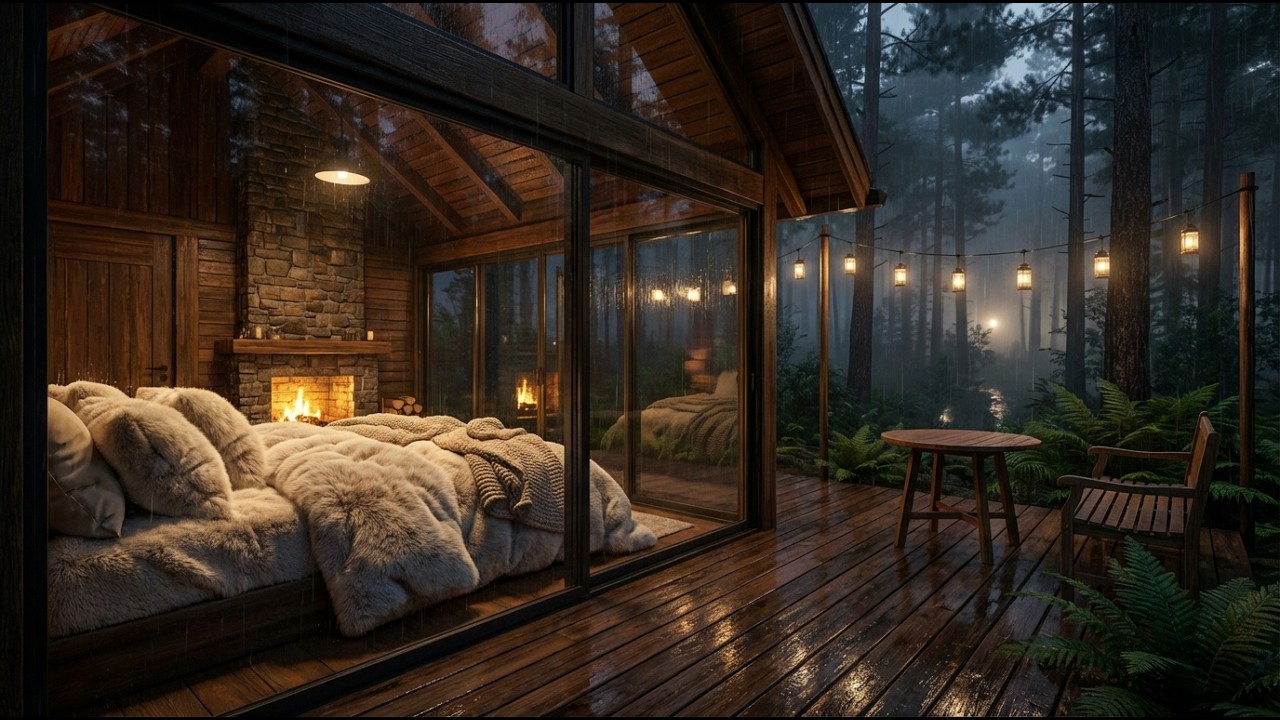 Heavy Forest Rain 🌧️ 3 Hours of Pure Sleep Ambience