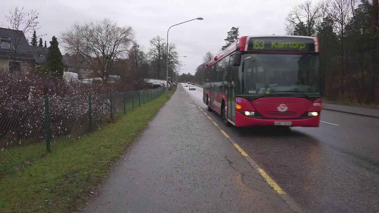Sweden, Stockholm, bus 163 ride from Eks&auml;trav&auml;gen to K&auml;rrtorp