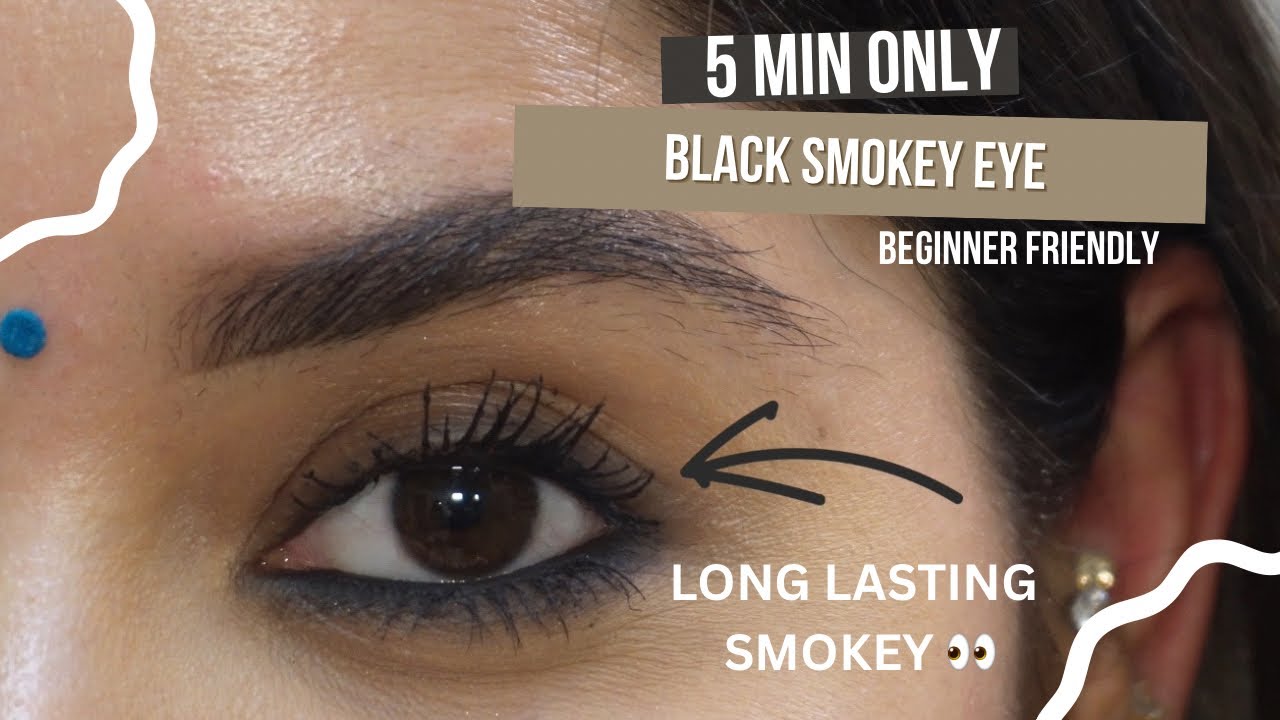 Easiest Black Smokey Eye in 5 Minutes | Kajal + Tightline Trick (Long-Lasting!)