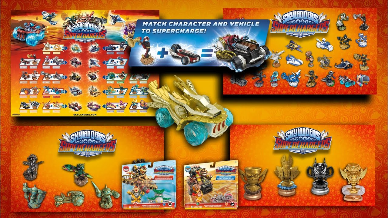 SKYLANDERS SUPERCHARGERS // TODAS LAS FIGURAS DISPONIBLES.