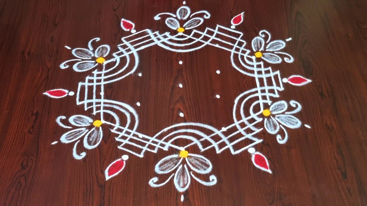 Daily rangoli || geethala muggulu || simple rangoli ||