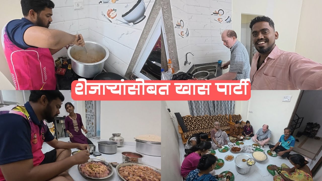 शेजाऱ्यांसोबत खास पार्टी 🎊 | आमच्या बिल्डिंगचा चिकन बेत | Society Chicken Party , Mi Kokani Nikhil