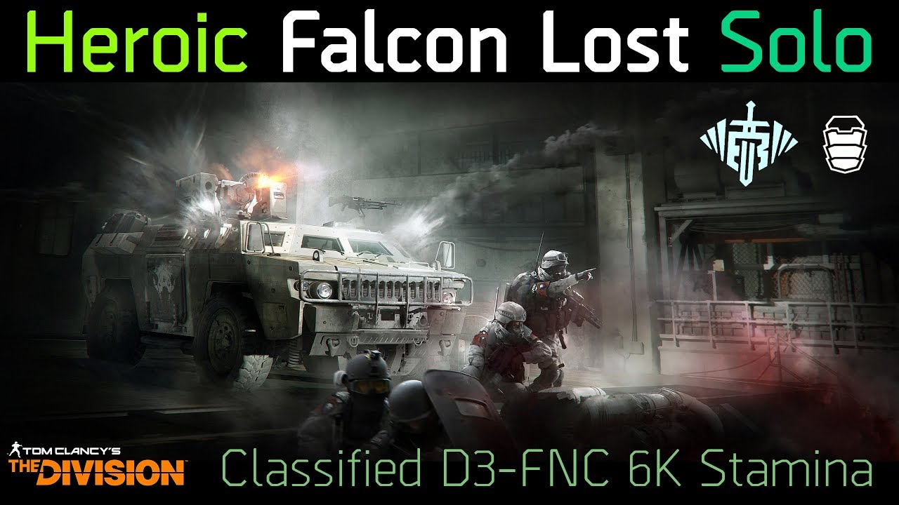 The Division 1.8 | Heroic Falcon Lost Solo | 6K Stamina D3-FNC