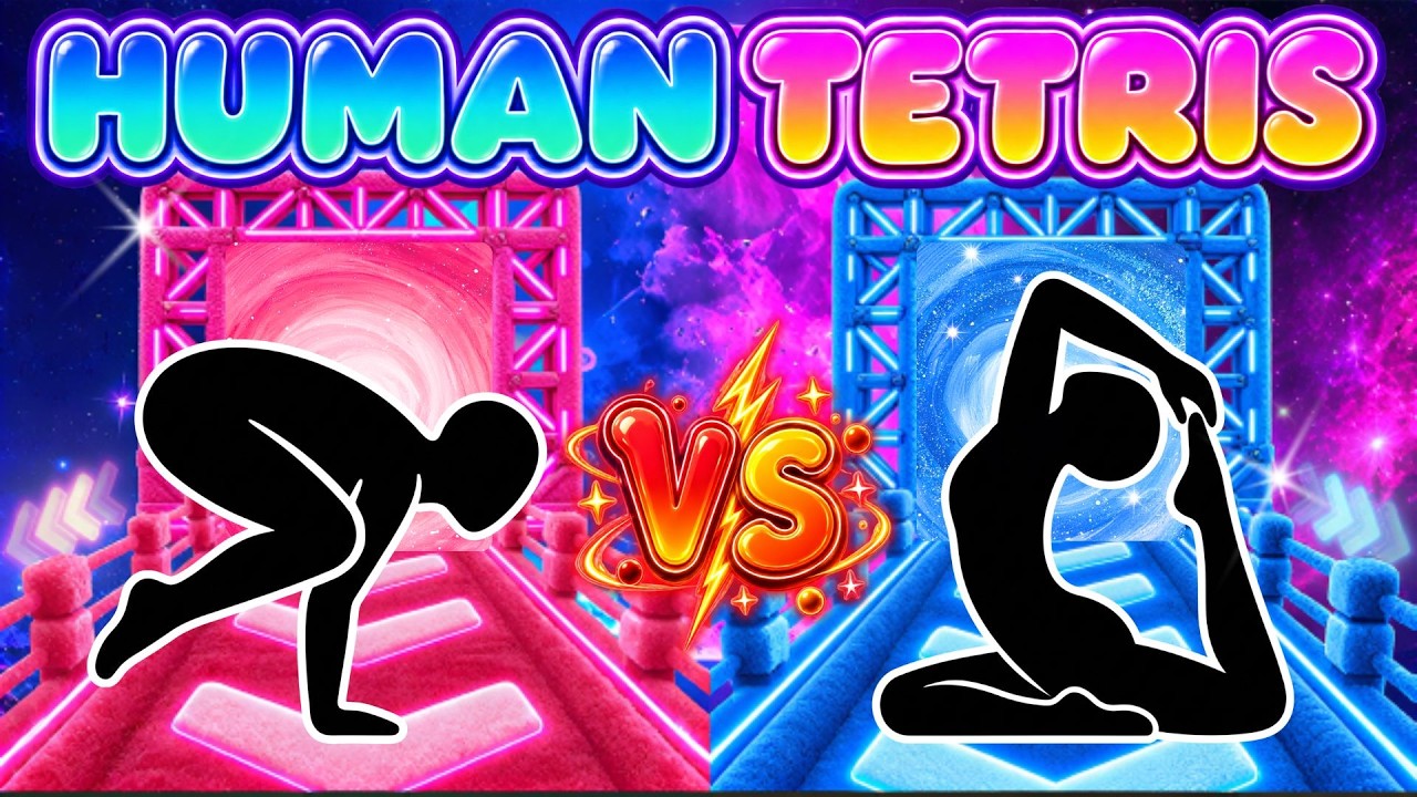 HUMAN TETRIS PVP BATTLE⚡#1 | Only One of You Survives 💀 | Immersive Interactive Warm-Up
